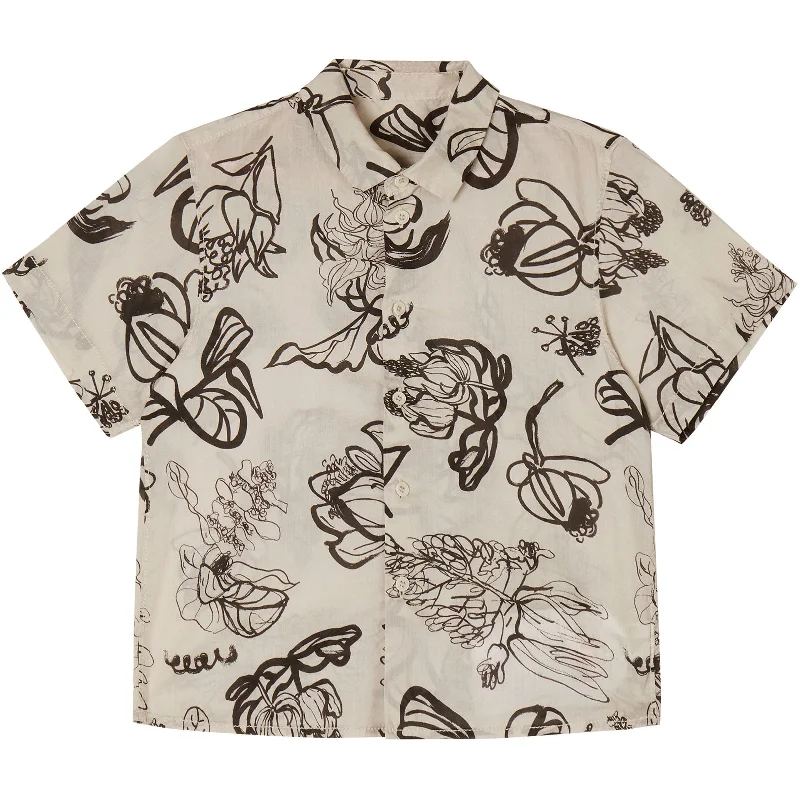 JNBY Cream Printed Short Sleeve Shirt