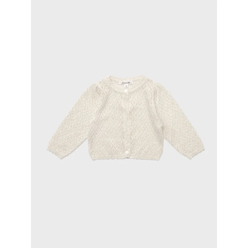 Louisiella Ivory Baby Lupine Knit Cardigan