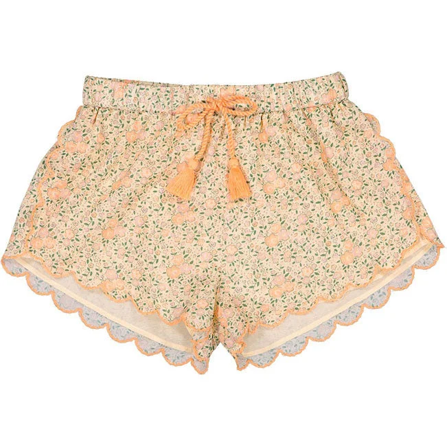 Louis Louise Beige Romantic Flower Kaela Shorts