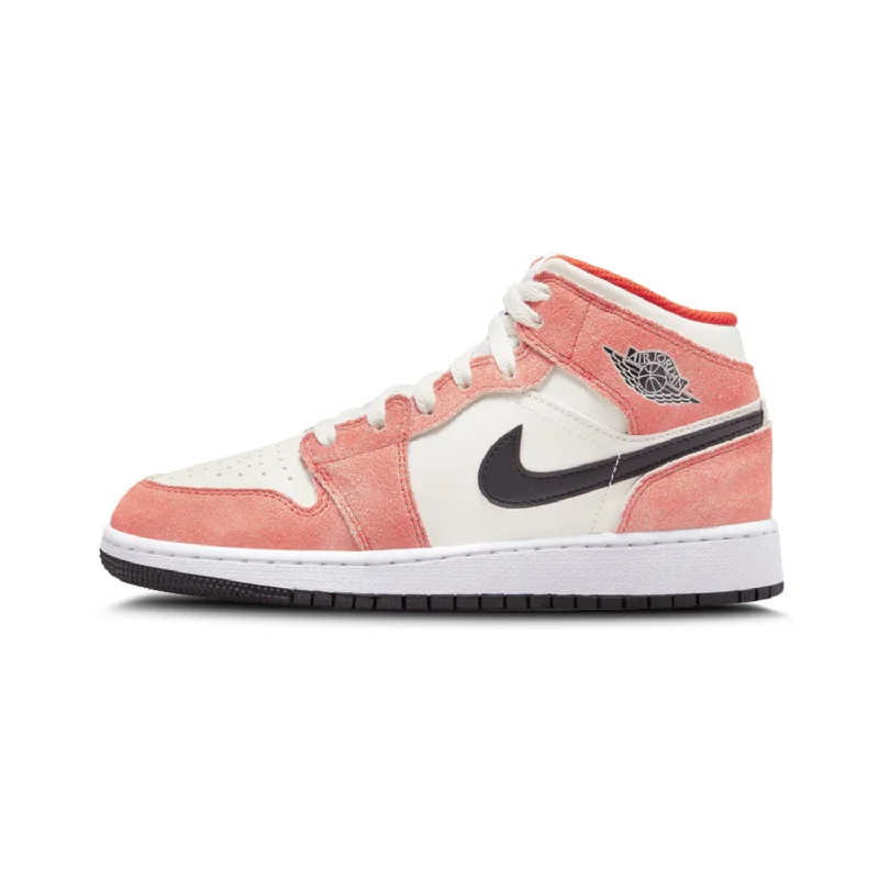 Jordan 1 Mid SE Orange Suede (GS)