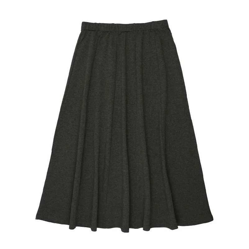 Coco Blanc Grey Cotton Paneled Skirt