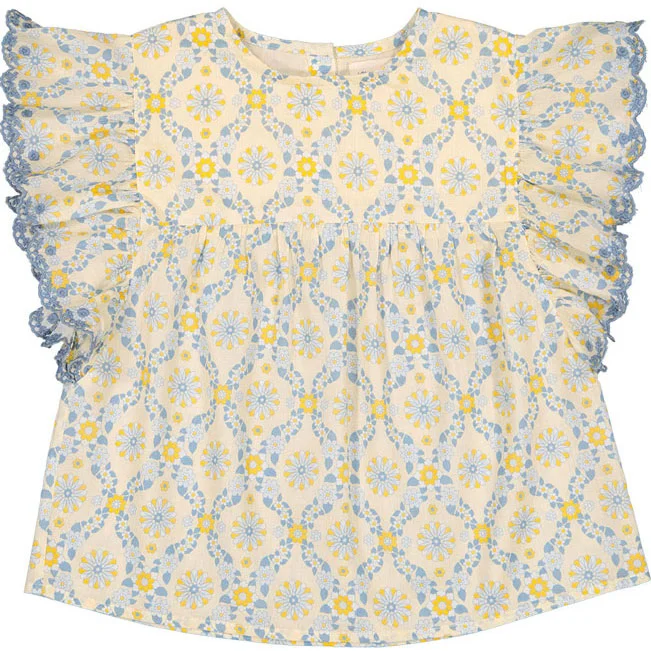 Louis Louise Yellow Hippie Flower Jasmin Tunic