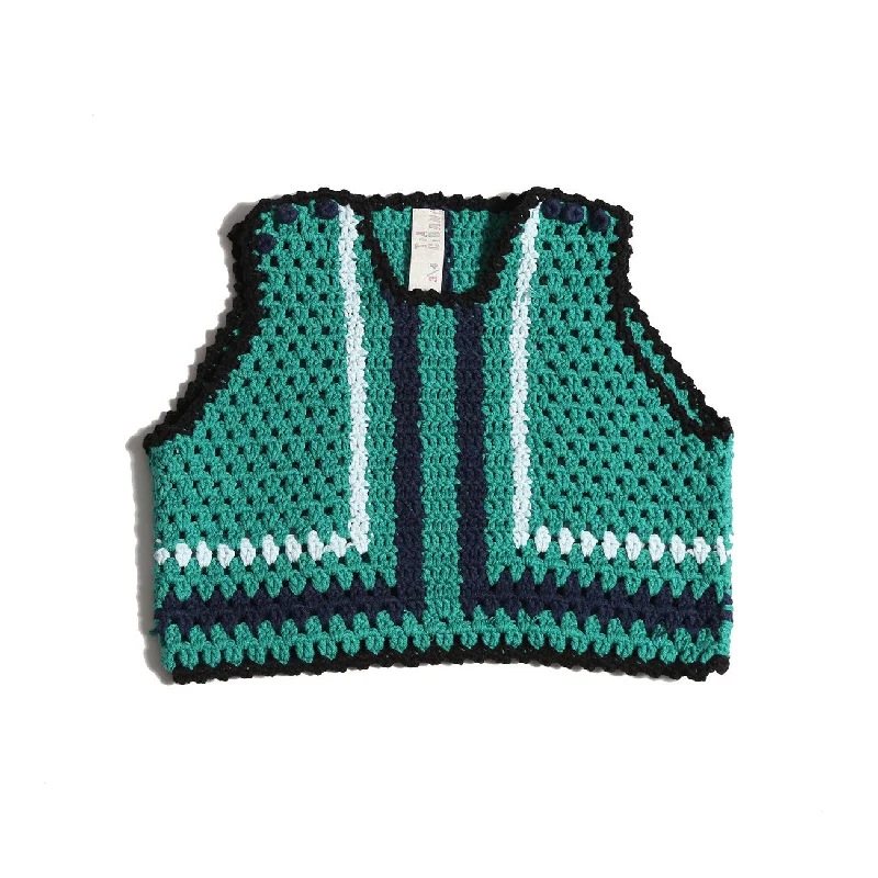 Tia Cibani Kelp Mix Piper Crochet Vest