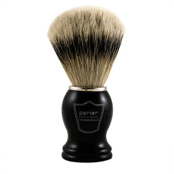 Parker BHST Black Silvertip Badger Shave Brush  #10068059