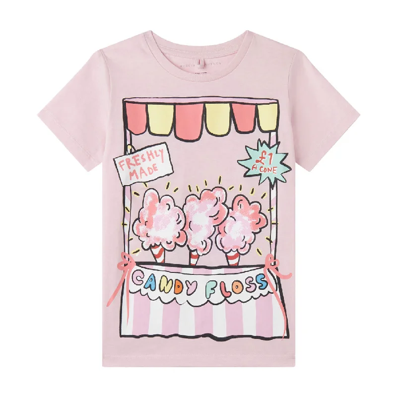 Stella Mccartney Pink Candy Floss Stand Tee