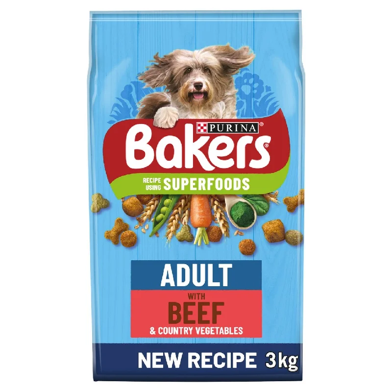 Bakers Adult Dog Food Beef & Vegetable 3kg