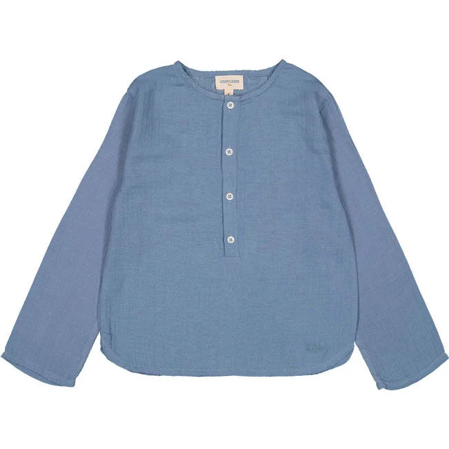 Louis Louise Blue Double Gauze Oncle Shirt