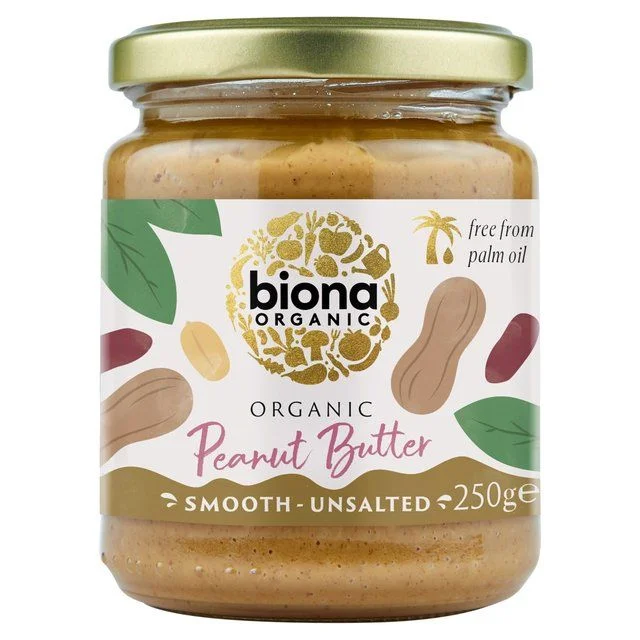 Biona Organic Peanut Butter Smooth (free from Palm Fat)   250g