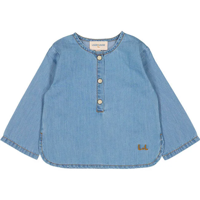 Louis Louise Blue Chambray Oncle Baby Shirt