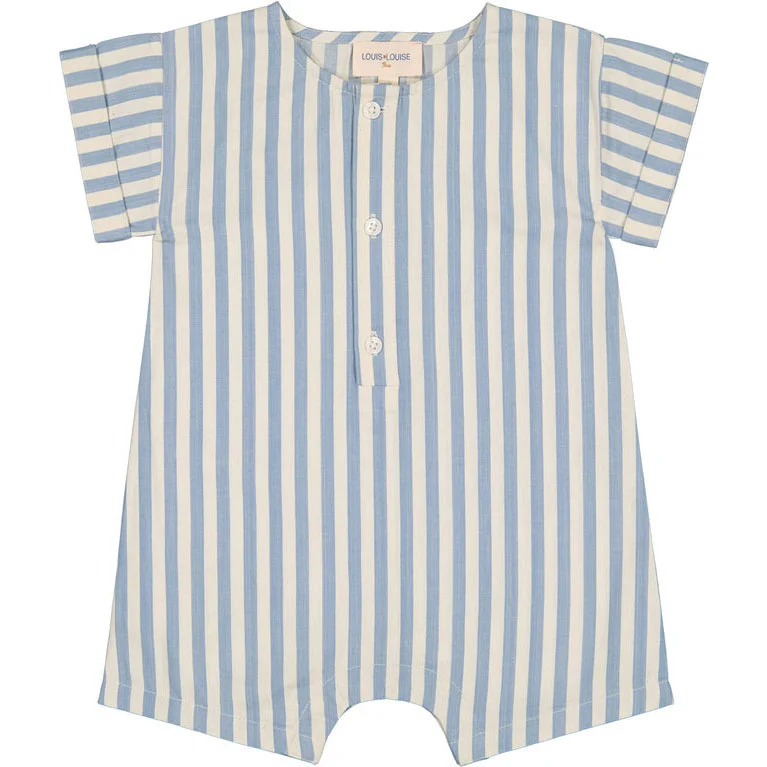 Louis Louise Off White/Blue Stripe Hawai Overall