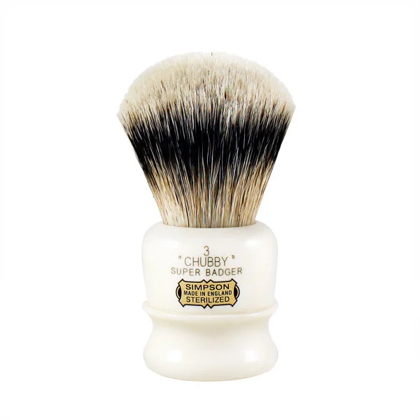 Simpsons CH3 'Chubby' Silvertip Super Badger Shave Brush  #10069178