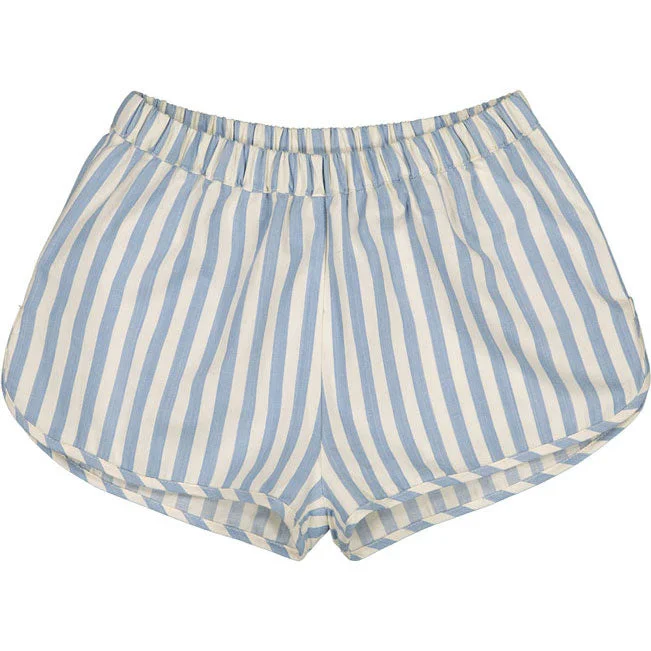 Louis Louise Off White/Blue Stripe Georginette Short