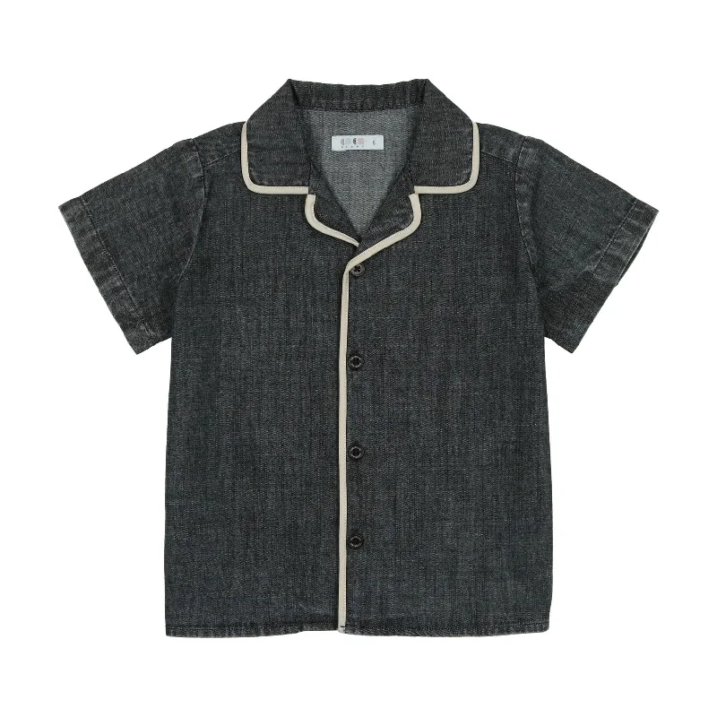 Coco Blanc Black Denim Top