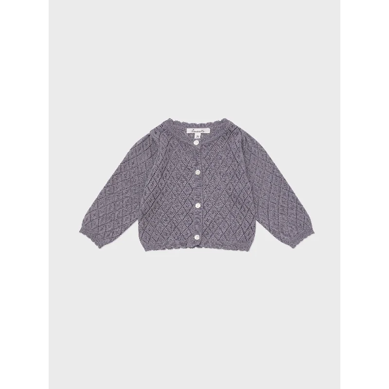 Louisiella Purple Baby Lupine Knit Cardigan