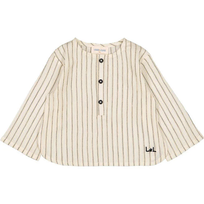 Louis Louise Cream Stripe Oncle Baby Shirt