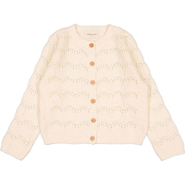 Louis Louise Cream Knitted Mayo Cardigan