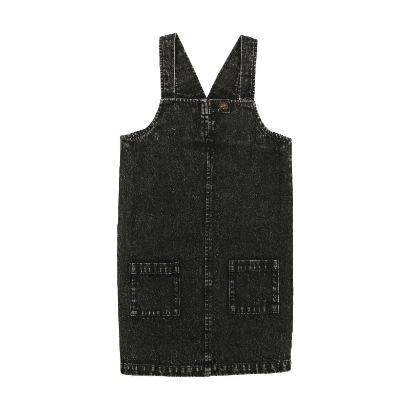 Coco Blanc Black Denim Pinafore Jumper