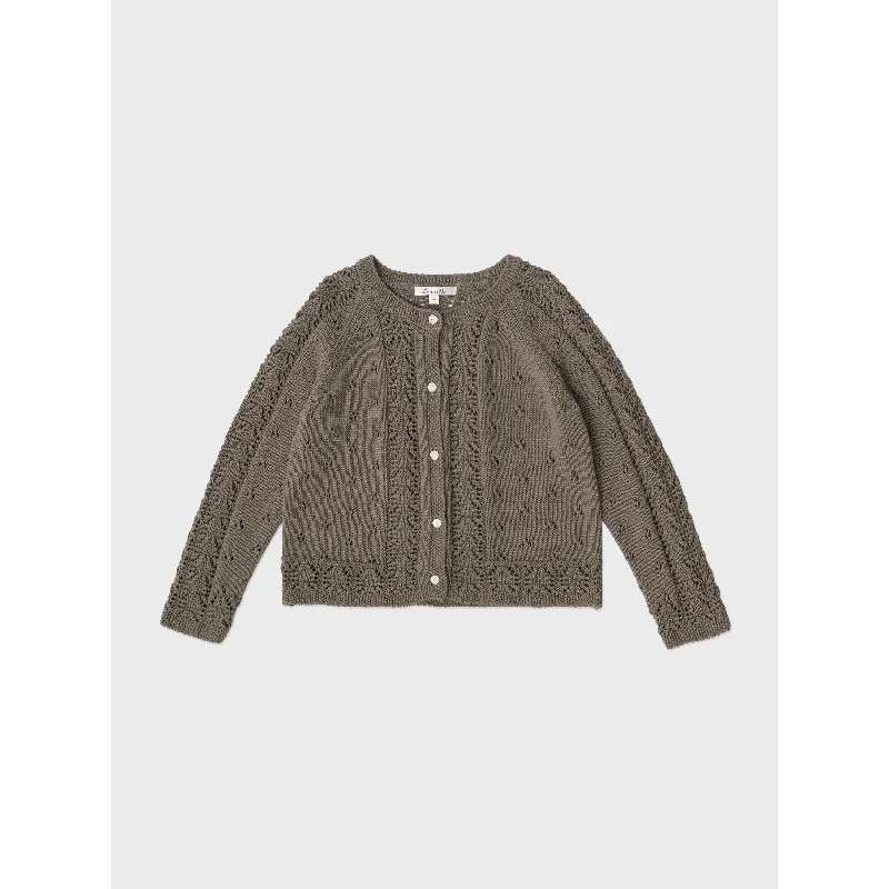 Louisiella Khaki Paige Knit Cardigan