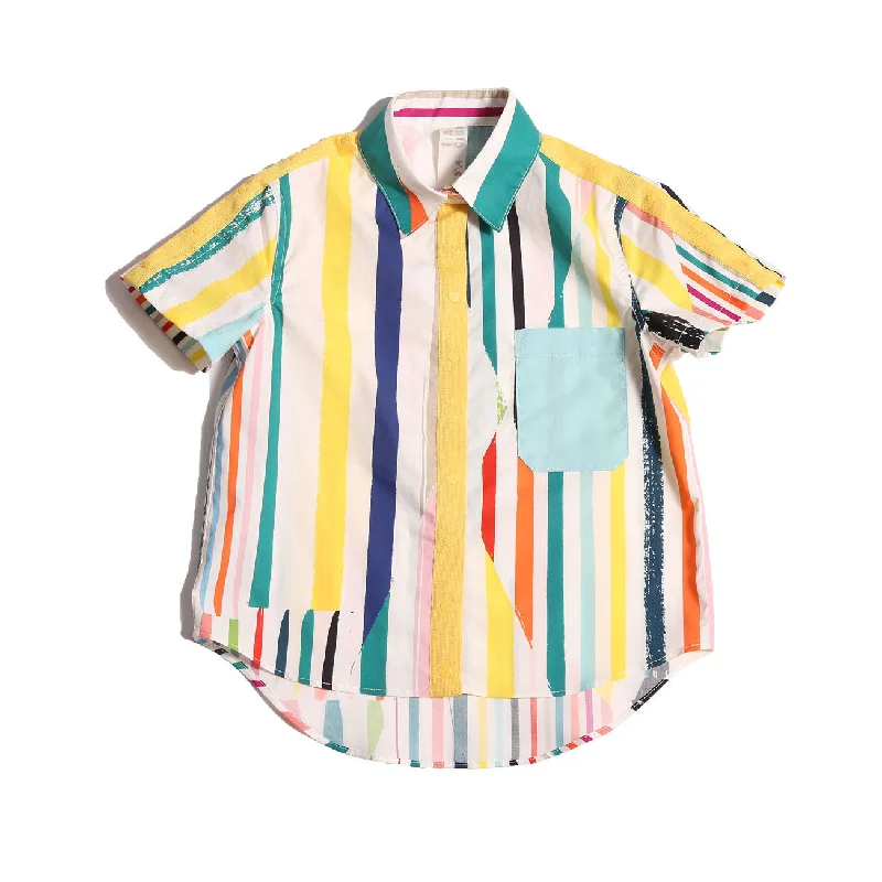 Tia Cibani Rainbow Multi Snap Salana Shirt