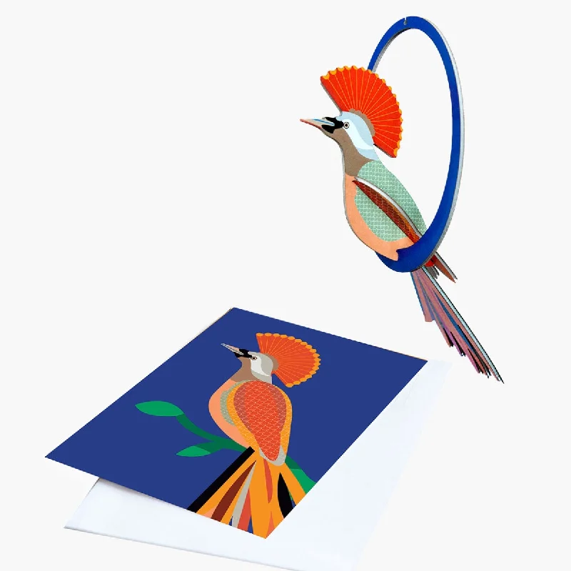 Studio Roof, Pop out Card, Paradise Birds Swinging Crowned Obi