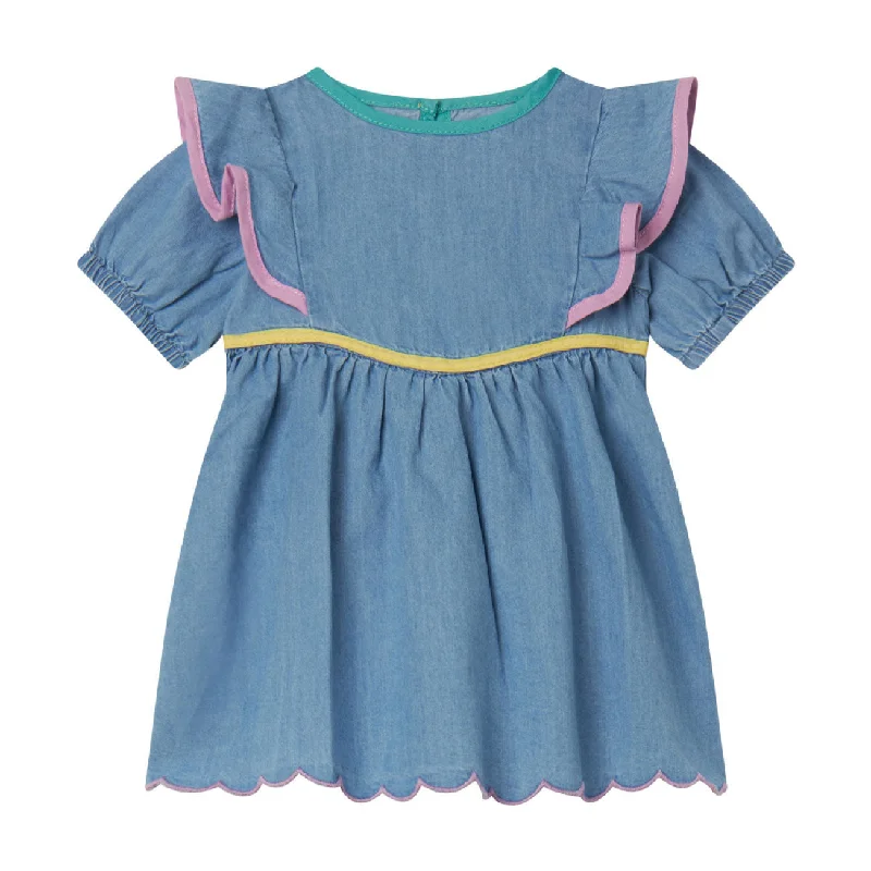 Stella Mccartney Blue Chambray Baby Dress