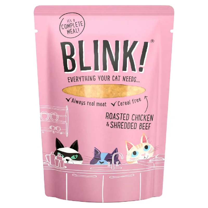 Blink Chicken Breast & Beef Fillets Wet Cat Food Pouch 85g