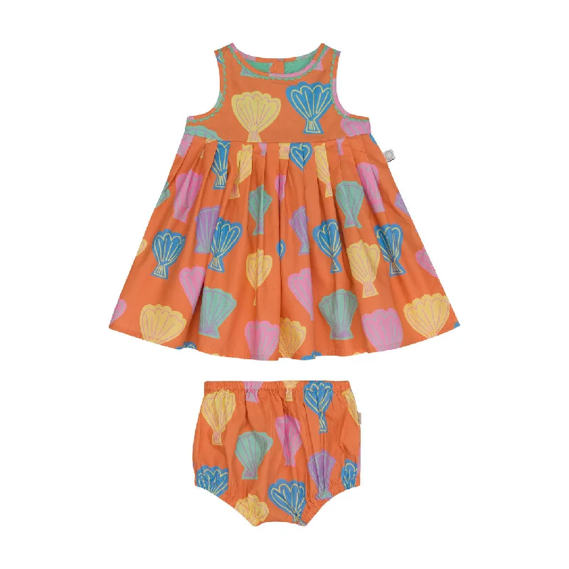 Stella Mccartney Orange Big Shells Baby Dress