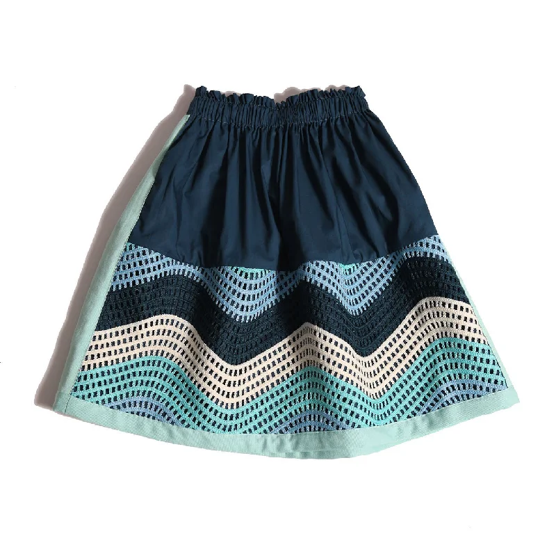 Tia Cibani Bay Mix Misty Mixed Media Skirt