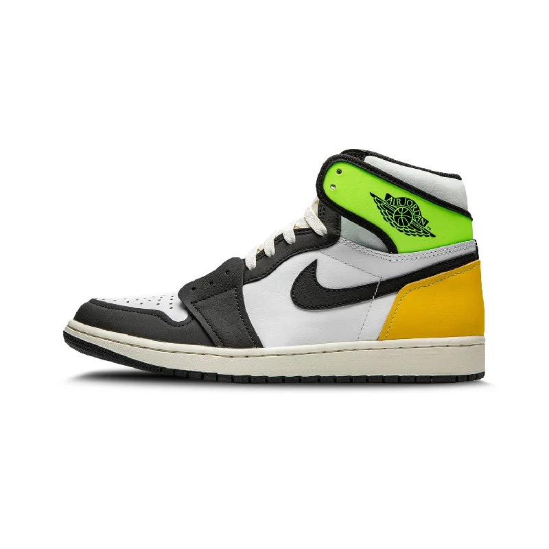 Jordan 1 Retro High White Black Volt University Gold