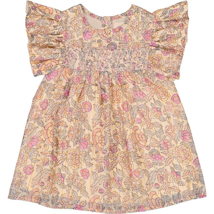 Louis Louise Lilac Lurex Indian Flower Mickaela Dress