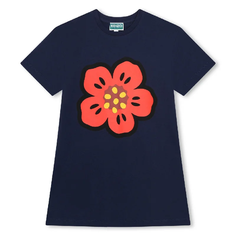 Kenzo Navy Flower Back Dress